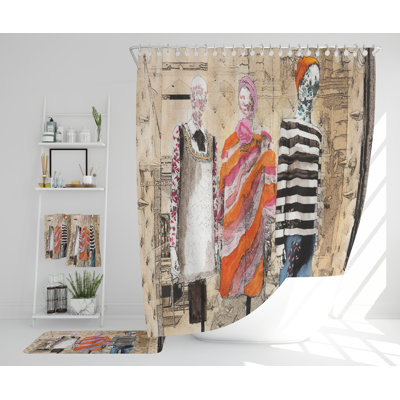Nayva Polyester Shower Curtain Set