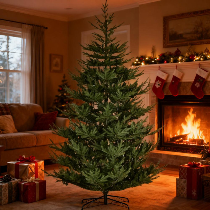 Arbre de Noël artificiel en pin vert 9 pi avec branches 1939