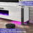 Bhhatu 80" TV Stand with Electric Fireplace Included, All White-98876977-99357219