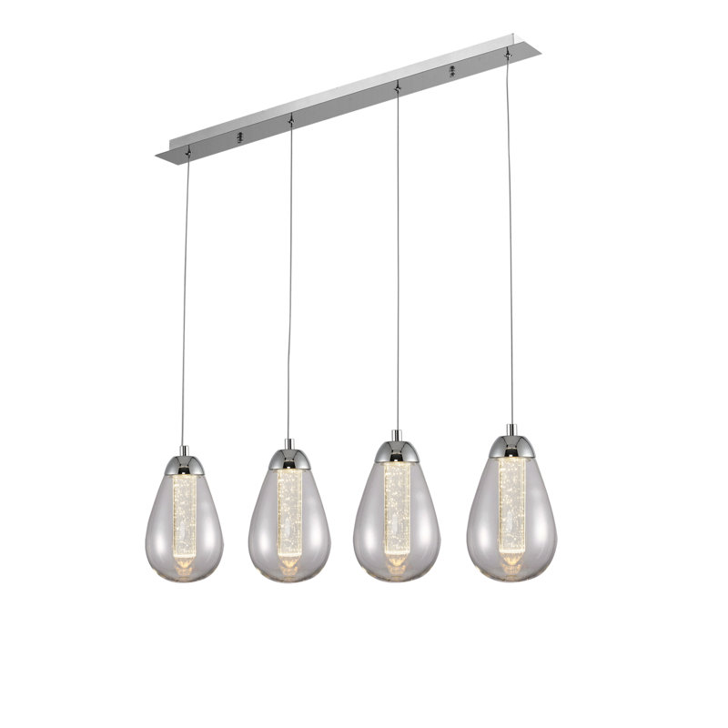 Nazario 4 - Light Chrome LED Kitchen Island Pendant