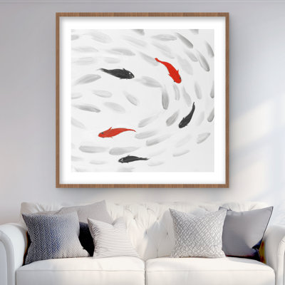 Natation, tourbillon de poissons