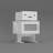 Modern Robot-Style End Table With 360-Degree Rotating Head | High-Quality MDF Construction & Transparent Vertical Stripe Glass Doors | Compact Storage & Contemporary Design For Small Spaces