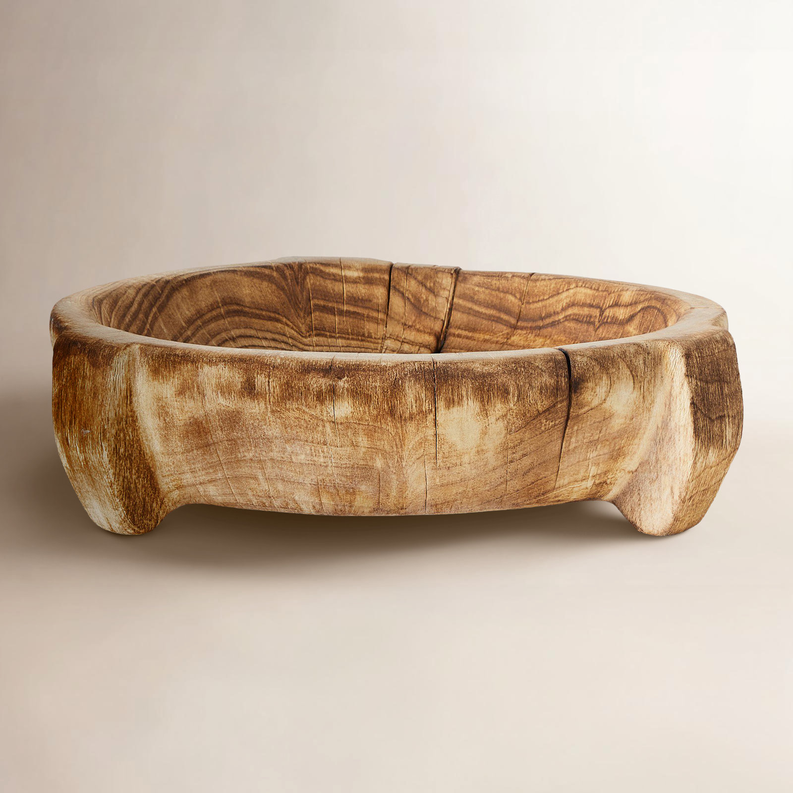 Montero Bowl, Burnt Reclaimed Solid Wood