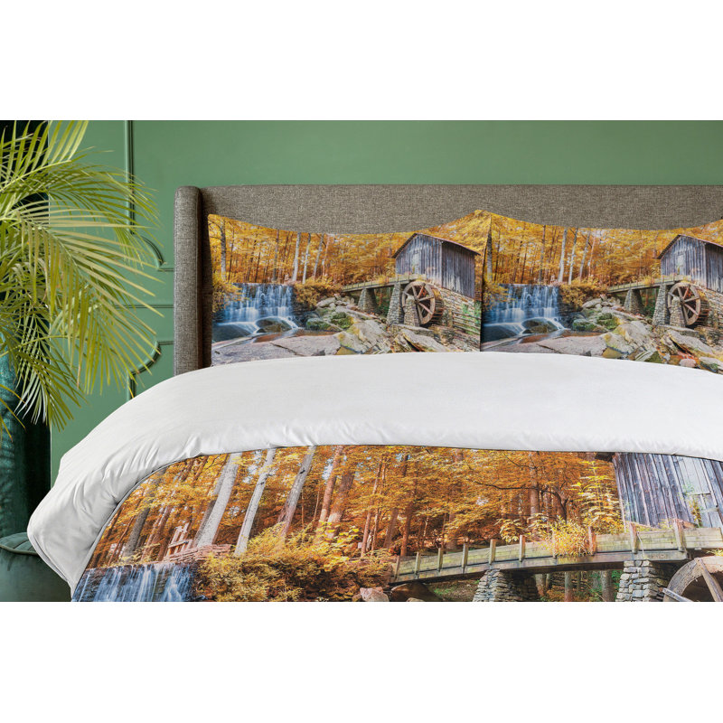 Rustic Polyester Duvet Cover, Twin Duvet Cover + 1 Pillow Sham