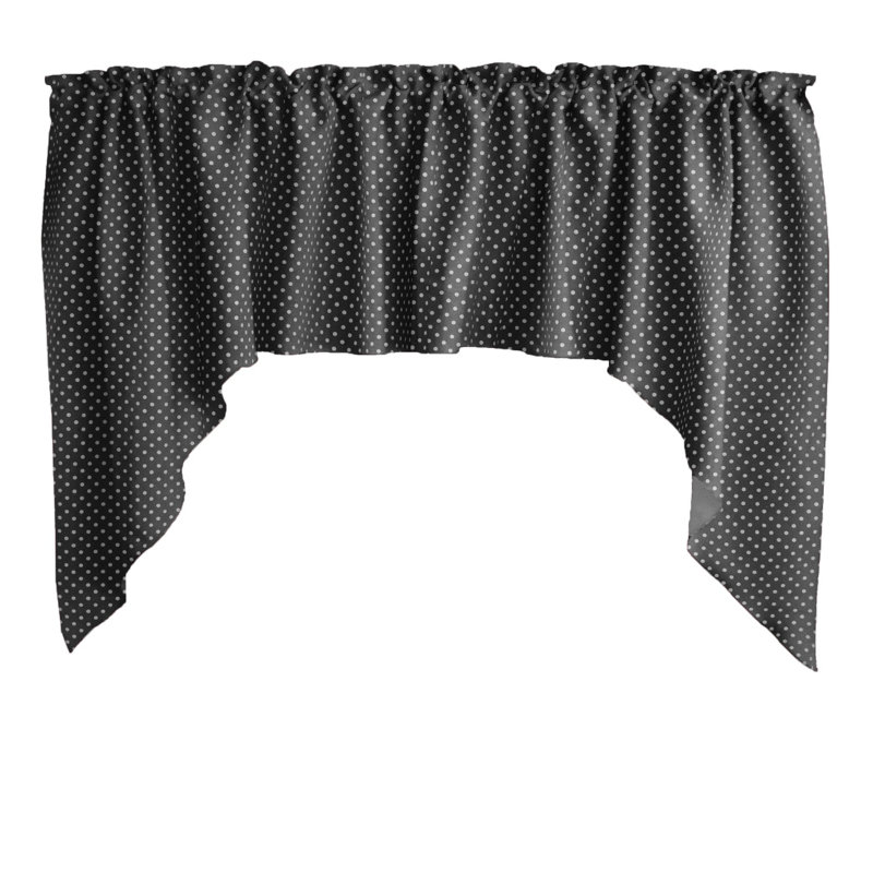 Cantonnière à mini pois, Noir / blanc