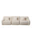 Canapé modulaire en chenille spacieux avec canapé moderne et coussins beige pour salle familiale