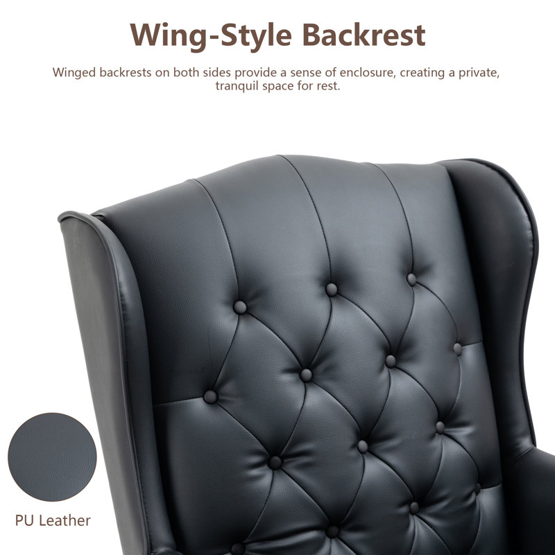 Fauteuil de bureau ergonomique 45 po H, Black