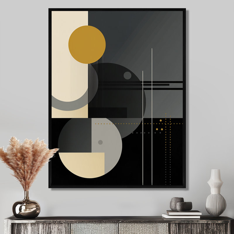 Lune, phases, modernisme, cercles minimaux - minimalisme, art mural, salon, Pas de métal encadré, H 32 po x l 16 po x P 1 po