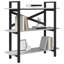 100cm W Steel Etagere Bookcase-530705020-530705010