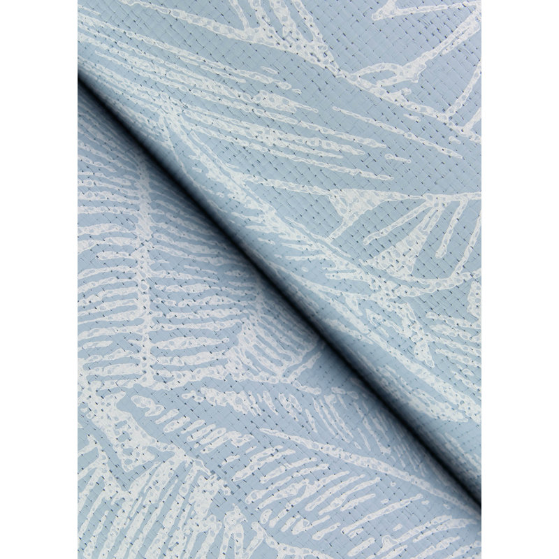 Papier peint feuilles de palmier Brentwood, Bleu