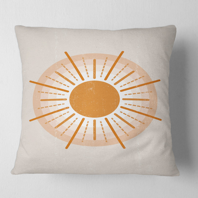 Housse et insert de coussin Minimal Radiant Sun II, 18" x 18"