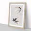 Two Swallows by Sakai Hoitsu - Picture Frame Painting Print on MDF-55605882-55605883