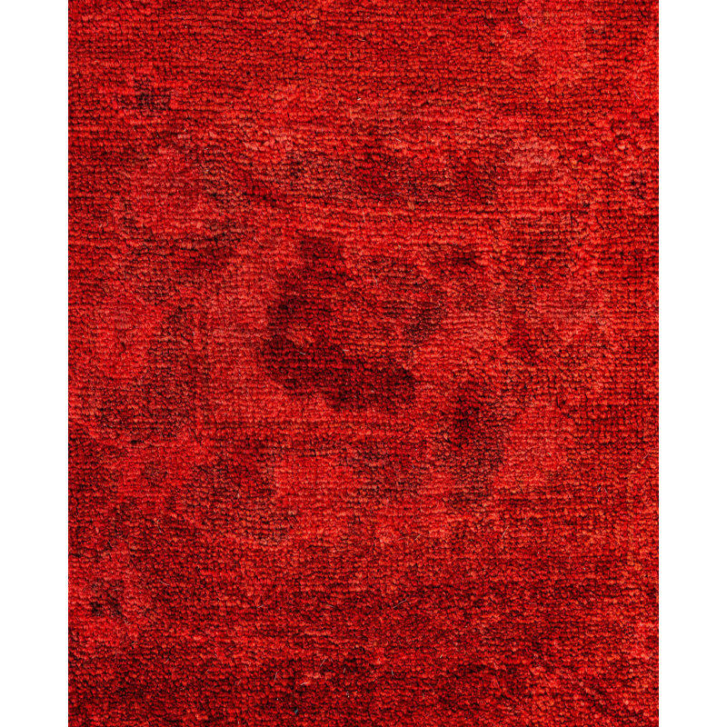 Overdyed One-of-a-Kind 2' 7" X 12' 10" Hand Knotted Area Rug