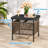  Outdoor PE Rattan Side Table w/ 1.57'' Umbrella Hole Square Patio End Table-814170956