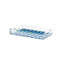Plateau décoratif rectangulaire en acrylique bleu pour décorations de Noël-1350313410