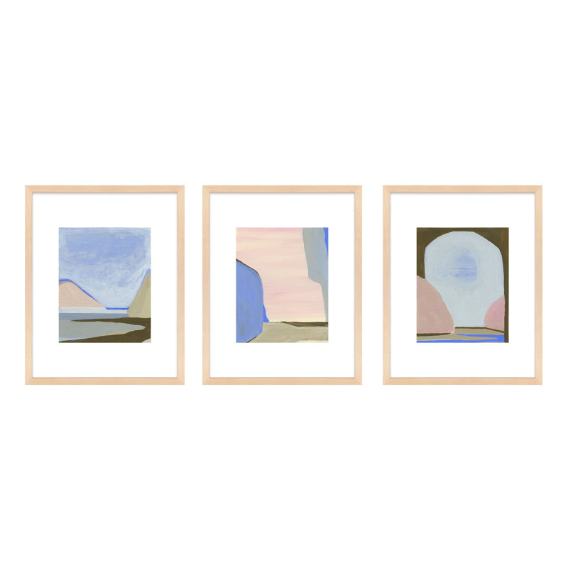 Morning Sky Painting by Andrea Stokes, Brown Framed, 30" H x 24" W
