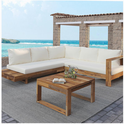 Ensemble de canapé modulaire d'extérieur 4 pièces