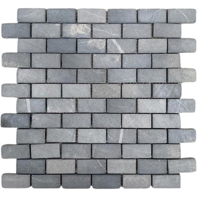 CNK Tile Dark Grey Subway 1"X2" Marble Mosaic Tile