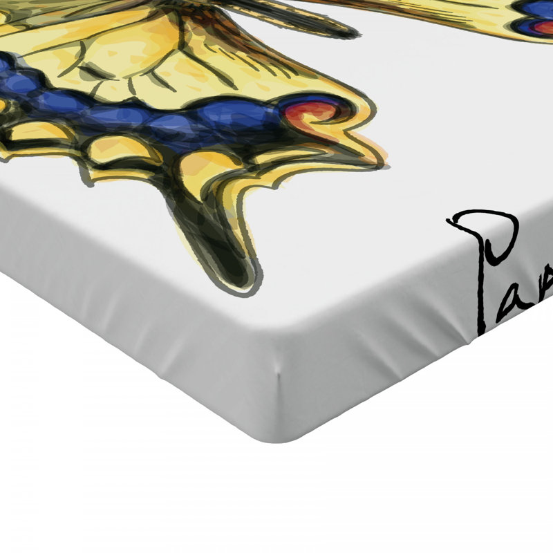 Swallowtail Microfiber Fitted Sheet, Full Fitted Sheet