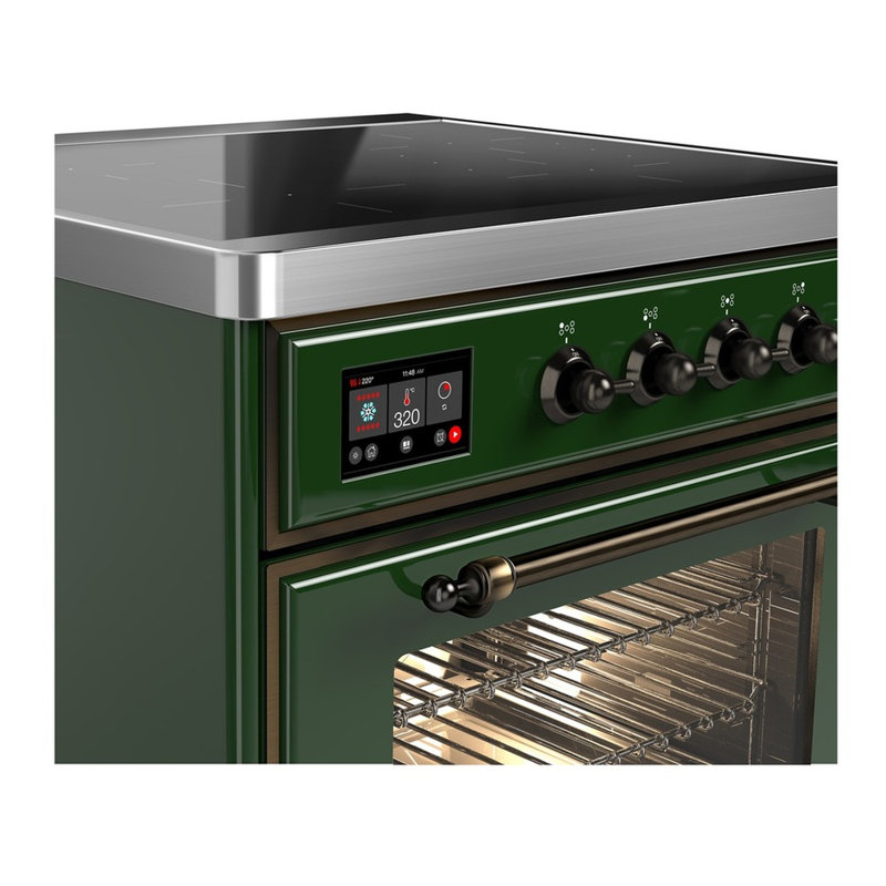 Majestic III Series 30 Inch Induction Range with 4 Induction Elements in Emerald Green (Burnished Trim), Emerald Green