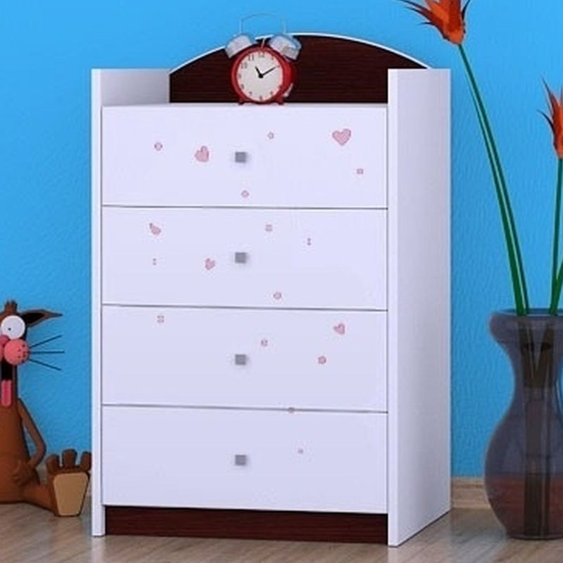 Nevins Kids 4 - Drawer Chest, Dark Brown