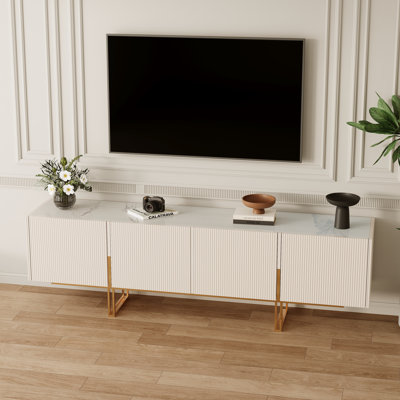 TV unit with entertainment center and Pierpoint faux marble top
