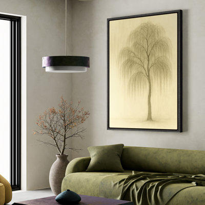 Framed Canvas Wall Art - Willow Tree Wall Prints for Bedroom - 24"x36"