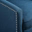 Fauteuil inclinable bleu avec assise confortable et dossier en mousse