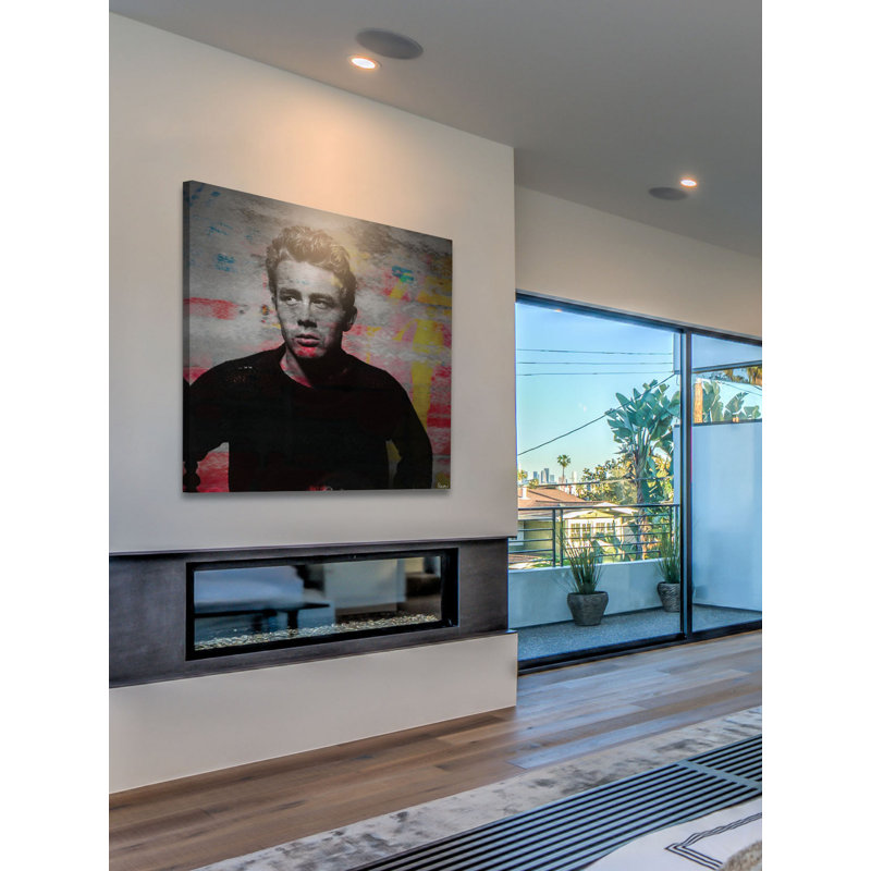 «James Dean - Torn Sweater # 1» par Parvez Taj, reproduction de photo sur toile tendue, 40 po x 40 po