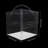 50 Pcs Clear Cake Boxes Square Clear Cake Boxes Cake Carrier With Handle
