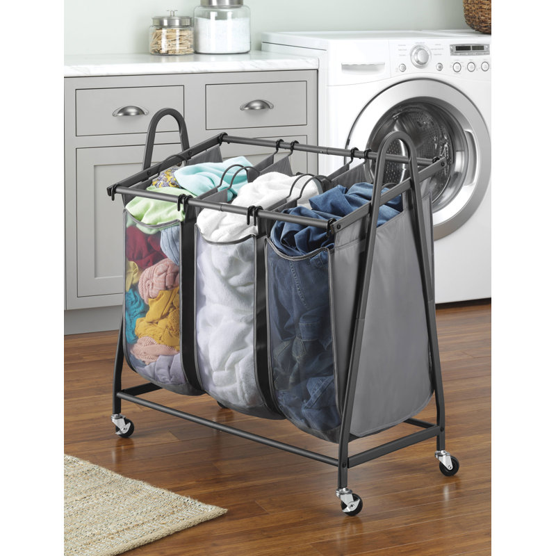 Rolling Laundry Sorter with Handles