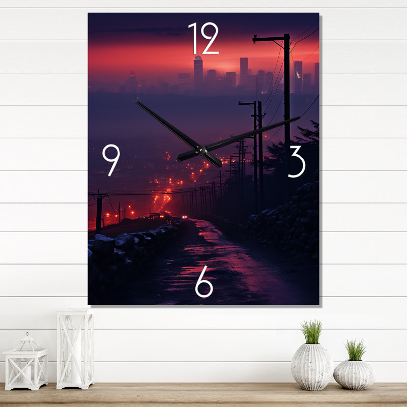 Horloge murale Ethereal City Nights II - Cityscapes, Petit