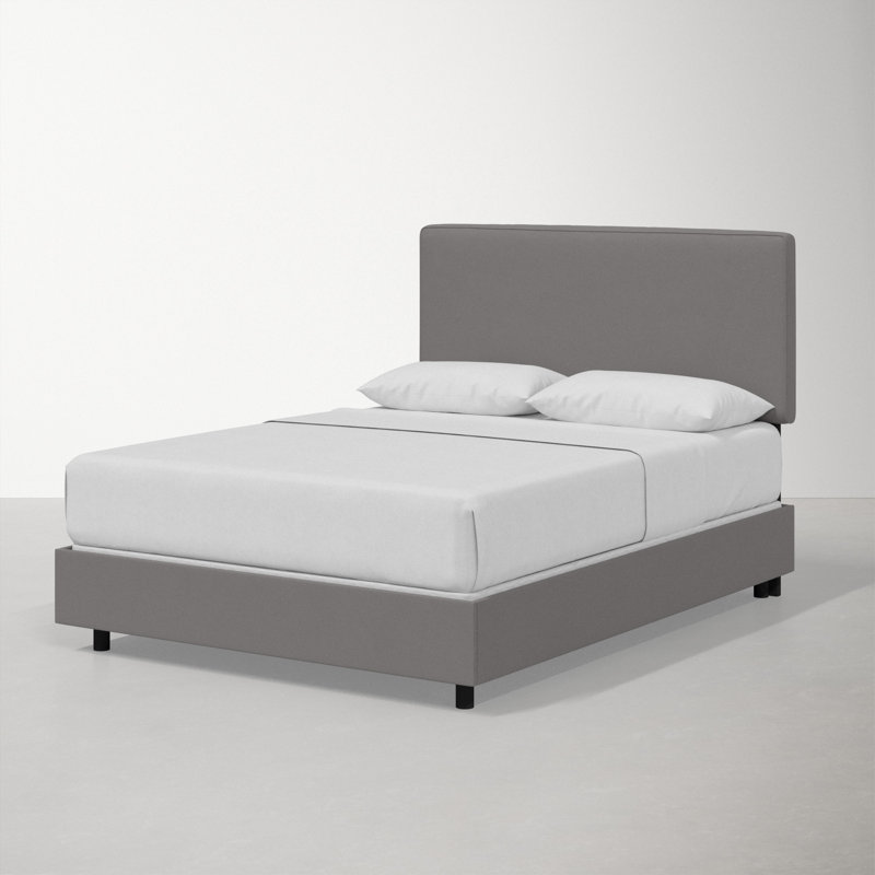 Marquise Upholstered Standard Bed, Queen, Classic Otter Performance Velvet