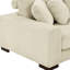 Grand grand canapé modulaire rembourré en velours côtelé beige à 3 sièges pour plus de confort Facile à assembler - Rempli de canapé Installation simple