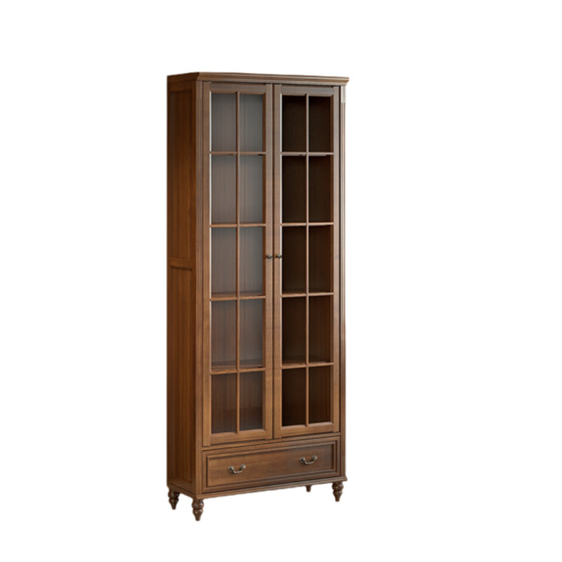 American retro style solid wood bookcase
