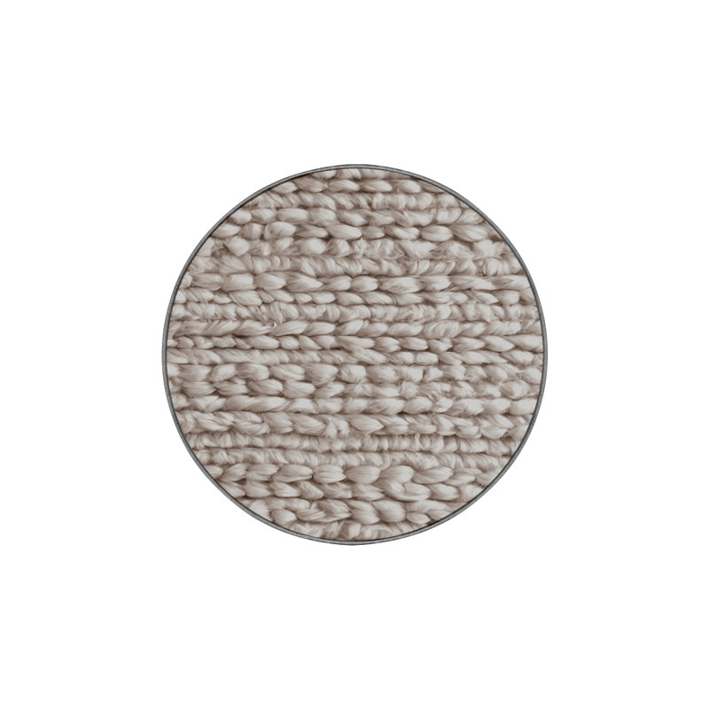 Tapis gris lavable à la machine, Rond 6 pi