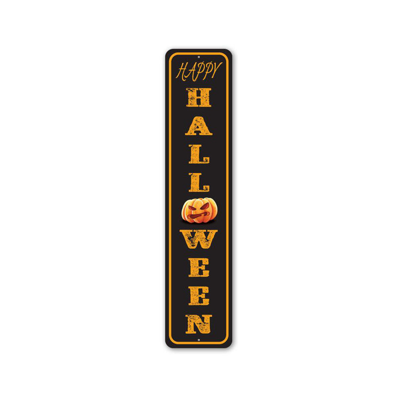 Plaque d'Halloween citrouille d'Halloween, H 6 po x l 24 po x P 0,06 po