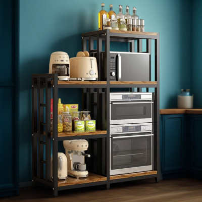 Étagère de rangement à 6 niveaux pour la cuisine et support pour four à micro-ondes