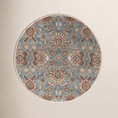Arden Medium Gray Hand-Tufted Wool Floral Rug