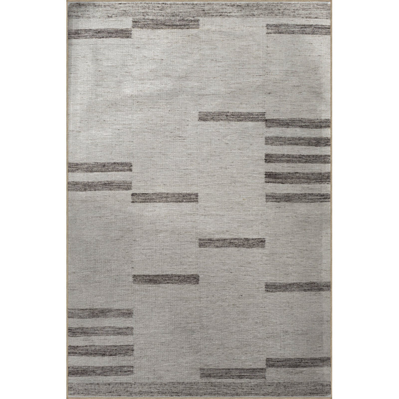 Tapis décoratif moderne à motif géométrique beige, Tapis de couloir 3 pi 3,37 po x 9 pi 10,11 po