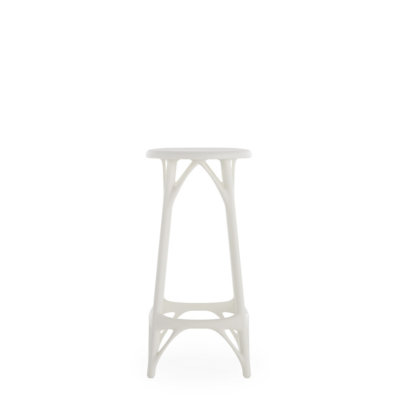A.I. Tabouret léger, White, Counter Stool (26" Seat Height)