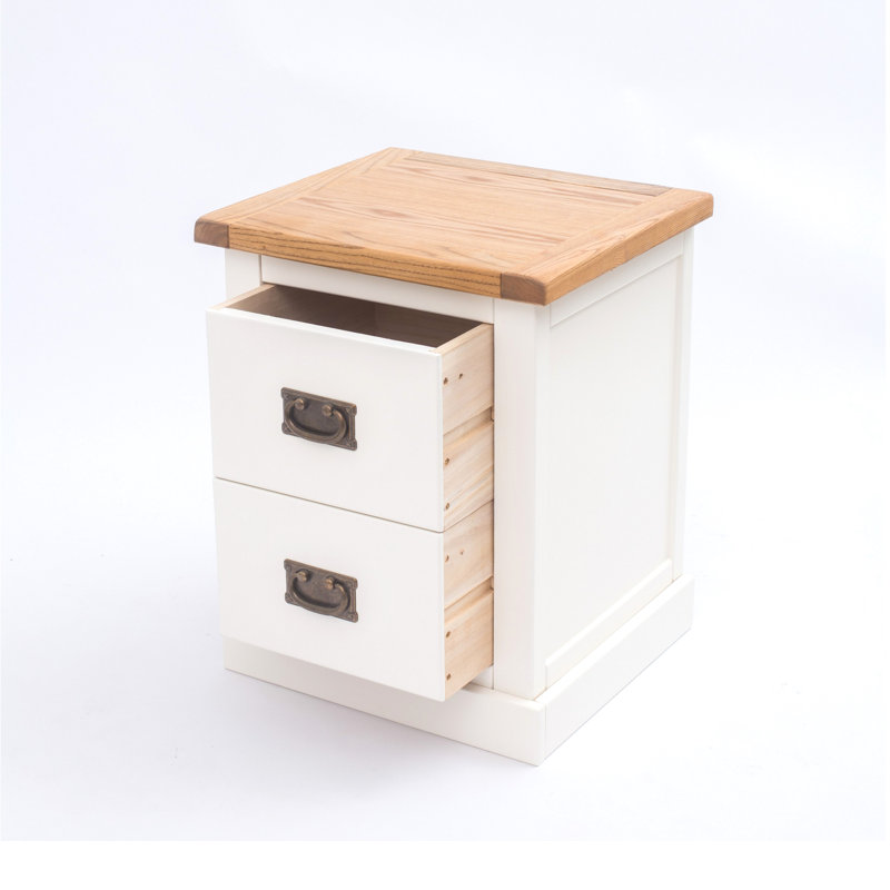Abdiel 45cm W Solid + Manufactured Wood Bedside Table