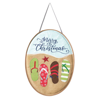 Brasure Double Sided 21'' H x 19'' W Polyester Christmas Banner
