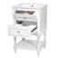Meuble-lavabo de 20 po avec lavabo en céramique, armoire de rangement pour salle de bain avec tablette ouverte, armoire de salle de bain rétro avec 2 tiroirs-132915546-132915547