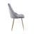 Velvet Upholstered Dining Chair with Gold Accent Legs-1104866096