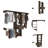 Calveston 1Drawer 4Shelf Closet System Dark Walnut-1213581111-1213581108