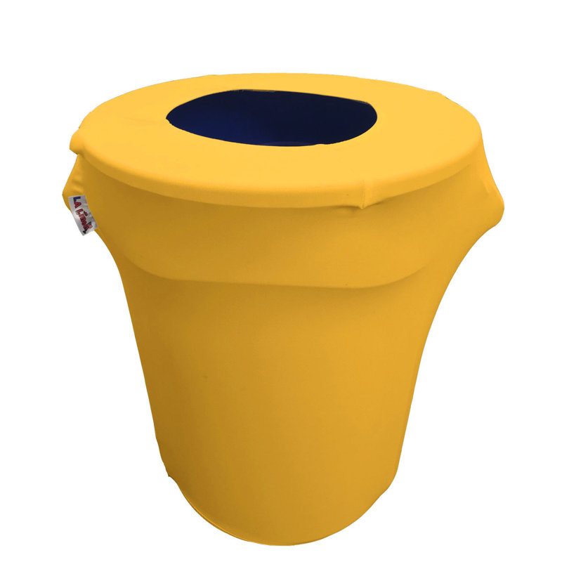 Housse pour poubelle extensible en élasthanne, Jaune
