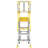 4 Step 375Lbs Aluminum Rolling Platform Ladder