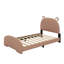 Lit plateforme tapissier simple avec tête et pied de lit en forme d'ours-1536052673