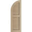 Timberthane deux persiennes égales avec volets en faux bois à dessus en arche (par paire)-64373880-64373871-64373855